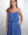 Spaghetti Straps Blue Chiffon Bridesmaid Dresses Sexy Party Dress Floor Length