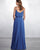 Spaghetti Straps Blue Chiffon Bridesmaid Dresses Sexy Party Dress Floor Length