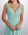 2019 Elegant Mint Chiffon Bridesmaid Dresses V-Neck Party Gowns Floor Length
