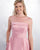 2019 Sexy Sheer Neck Pink Satin Bridesmaid Dresses A-line Party Gown Floor Length
