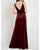 Sexy Deep V-Neckline Bridesmaid Dresses Split Side Velvet Sheath Party Dress for Bridesmaids