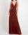 Sexy Deep V-Neckline English Rose Bridesmaid Dresses Split Side Velvet Sheath Party Dress for Bridesmaids