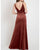 Sexy Deep V-Neckline Bridesmaid Dresses Split Side Velvet Sheath Party Dress for Bridesmaids