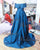 2018 Hunter Green Elastic Satin Prom Dresses Split Long Prom Party Gowns Fashion