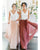 Romantic Lace Tulle Skirts Bridesmaid Dresses with V-Neckline A-line Party Gowns Floor Length