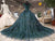 Dark Green Ball Gown Evening Dresses with Cap Sleeves 2018