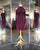 Sexy Burgundy Sheath Cocktail Dresses 2018 Halter Beaded Short Prom Party Gowns with Full Sleeve