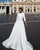 2018 White Wedding Dresses with Half Sleeve Elegant Boat Neck A line Bridal Wedding Gowns Backless