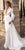 Delicate Satin Wedding Dresses with Full Sleeve Open Back Wedding Gowns with Big Bow