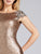 Elegant Mermaid Evening Dresses Sequined Scoop Neck Cap Sleeves Beaded