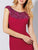 Elaborate Garnet Red Evening Gowns Beaded Scoop Mermaid Formal Dresses