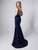 Delicate Navy Blue Mermaid Evening Gowns Beaded Scoop Long Formal Dresses 2018