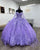 Beautiful Purple Quinceanera Dresses Sequined 3D Butterfly Appliques Puffy Ball Gown with Cape vestidos de quinceañera