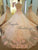 New Arrival 2018 Blush Pink Lace Ball Gown Wedding Dresses with Flowers