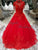 New Arrival 2018 Blush Pink Lace Ball Gown Wedding Dresses with Flowers
