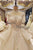 High Neck Beaded Ball Gowns Lace Wedding Dresses with Cap Sleeve