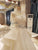 High Neck Beaded Ball Gowns Lace Wedding Dresses with Cap Sleeve