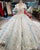 Gorgeous 2018 Ball Gown Wedding Dresses with 3D Flowers Elaborate Wedding Gowns CathedralTrain