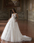 Sexy Sheer Lace Wedding Dresses Lace Appliques Deep V-Neck Tulle Bridal Ball Gowns 2020