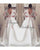 Elegant Satin Ball Gown Wedding Dresses with 3/4 Lace Sleeve
