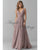Grape Bridesmaid Dresses 2018 V Neckline Chiffon Floor Length