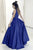 Elastic Satin Prom Dress 2020 Plunge V-Neck Long Party Dress