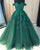 Real Green Lace Prom Dresses Cap Sleeve Evening Gown 2020