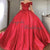 2020 Delicate Red Ball Gown Prom Dresses with Cap Sleeve