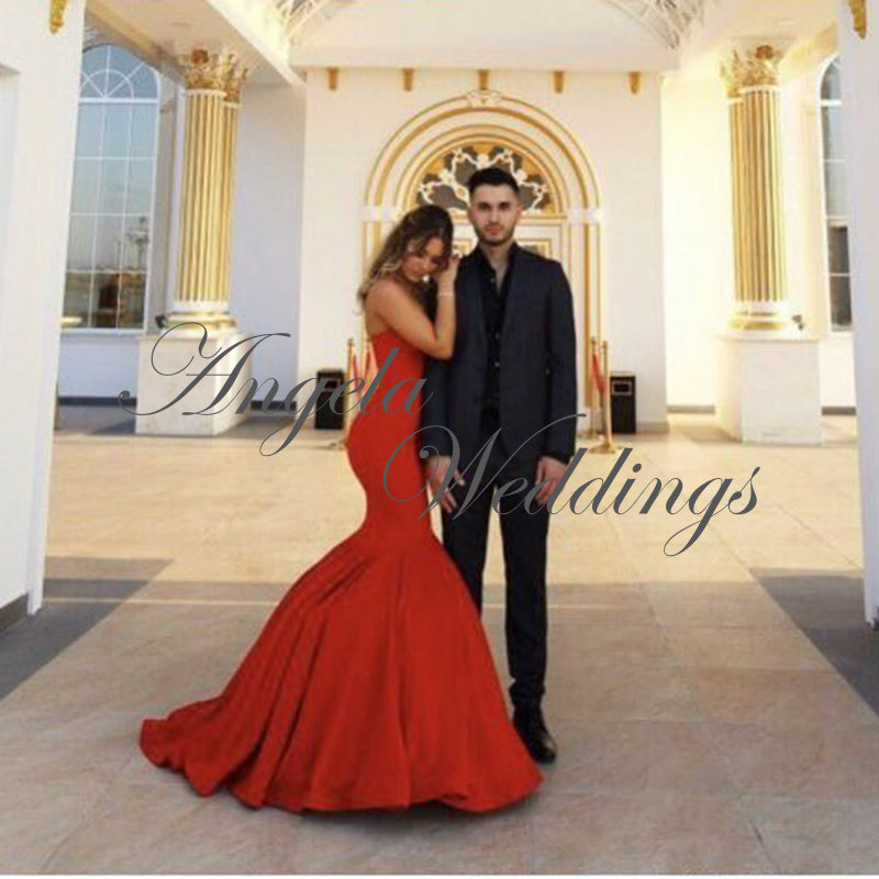 mermaid dress prom 2018 Stunning Red Mermaid Formal Prom Evening Dress RS2018 Size 24W / Red