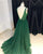 Sparkly Dark Green Prom Dresses Bling Bling Sequins 2018 Tulle Pageant Gowns Long