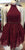 Elegant 2018 Burgundy Prom Dresses Halter Short Lace Party Gowns