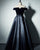 Simple Off The Shoulder Satin Velvet Long Prom Dresses A-line Floor Length Pageant Party Gowns