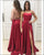 Sexy Spaghetti Straps Red Prom Dresses 2018 New Split Side Long Party Gowns Evening