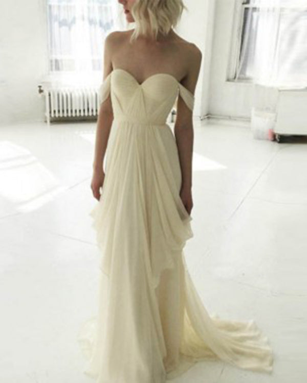 Pure Daffodil Prom Dresses 2018 Off The Shoulder Chiffon Ruffles Long Party Gown Pure Daffodil Prom Dresses 2018 Off The Shoulder Chiffon Ruffles Long Party Gown