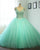 Delicate Princess Quinceanera Dresses Mint Tulle Ruffles Lace Ball Gowns Sweet 16 Dress