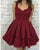 Simple Burgundy Homecoming Dresses Scoop Neckline Short Prom Party Gowns Cocktail Dress 2018 Fashion Style