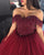 New Burgundy Quinceanera Dresses with Cap Sleeve Beaded Sweetheart Puffy Ball Gown Elegant Sweet 16 Dress