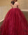 Shiny Burgundy Quinceanera Dresses with Halter 2018 Quince Puffy Ball Gown Elegant Sweet 16 Dress