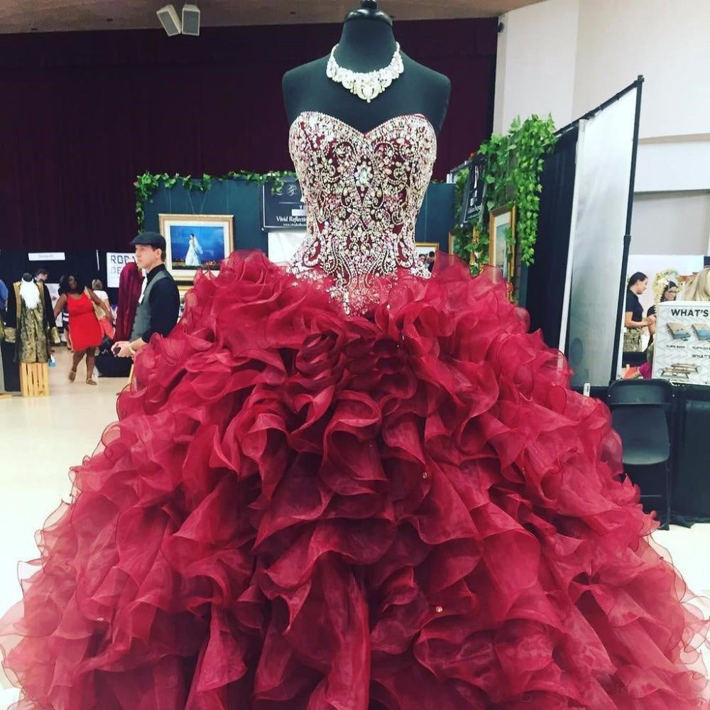 pink and red quince dress Beaded Tulle Quince Dress Vizcaya by Morilee 89421- Promheadquarters.com
