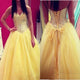 Lovely Yellow Tulle Puffy Ball Gown Quinceanera Dresses 2018 Sweet 16 Dresses Beaded Sequins Lace-up Back Vestidos De 15