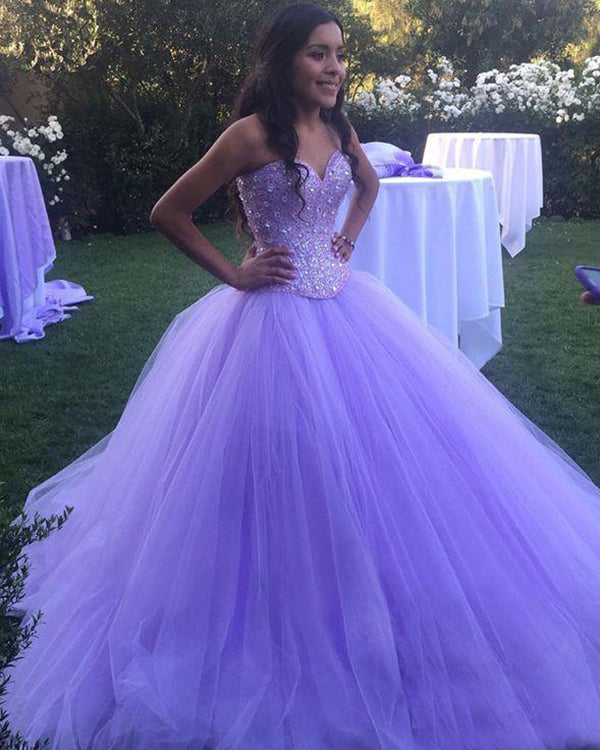 Lilac Princess Ball Gown Quinceanera Dress 2018 Sweet 16 Dresses Beaded Sequins Puffy Tulle Ruffles Vestidos de 15 Lilac Princess Ball Gown Quinceanera Dress 2018 Sweet 16 Dresses Beaded Sequins Puffy Tulle Ruffles Vestidos de 15