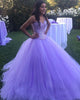 Lilac Princess Ball Gown Quinceanera Dress 2018 Sweet 16 Dresses Beaded Sequins Puffy Tulle Ruffles Vestidos De 15