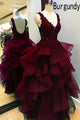 prom-dresses-burgundy evening-dresses-long prom-dress-organza-skirt