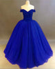 Dark Navy Blue Quinceanera Dresses with Rhinestones Beaded Elegant Puffy Ball Gowns Sweet 16 Dress Vestido