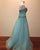 Beautiful Mint Tulle Prom Dresses Beadings Sweetheart 2018 Long Prom Gowns for Party