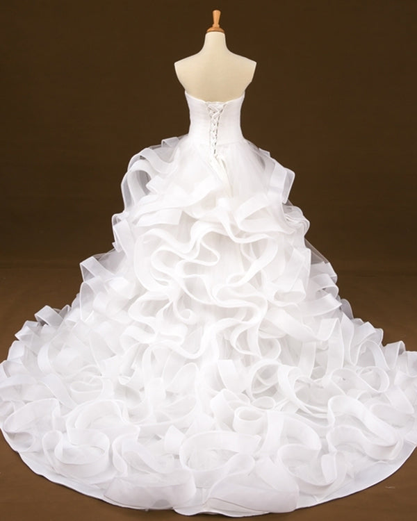 Beautiful Organza Ruffles Wedding Dresses Sweetheart 2019 Bridal Wedding Dress Ball Gowns Beautiful Organza Ruffles Wedding Dresses Sweetheart 2019 Bridal Wedding Dress Ball Gowns