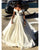 Sexy Off The Shoulder Wedding Dresses 2019 Cap Sleeve Satin Bridal Wedding Dress Ball Gowns Ruffles