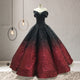 Glamorous Gradient Quinceanera Dresses Sequins Cap Sleeves Puffy Ruffles Ball Gown vestidos de quinceañera