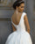 Fashion 2019 Satin Wedding Dresses Backless Modest A-line Wedding Gowns for Brides