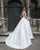 New 2019 Satin Wedding Dresses with Pockets Modest Cap Sleeve A-line Bridal Gowns